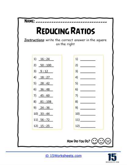 Fraction Fix Worksheet