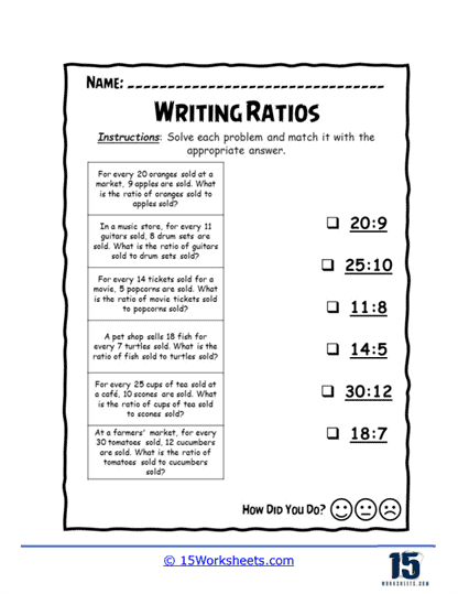 Proportion Puzzle Worksheet