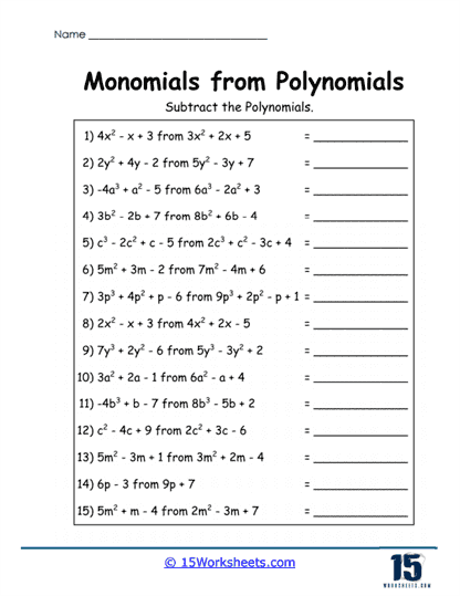 Subtraction Safari Worksheet