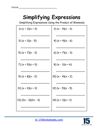 Binomial Builder Worksheet