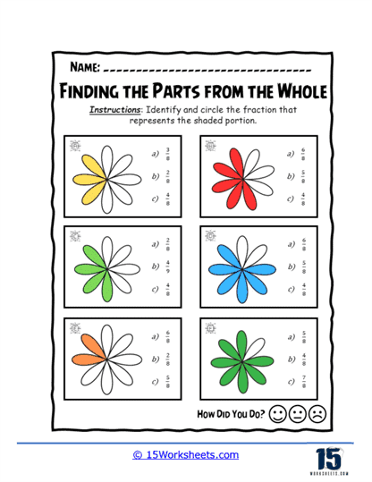 Colorful Petals Worksheet