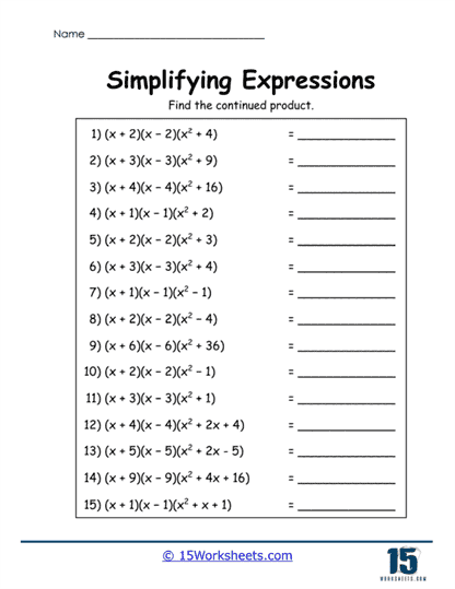 Product Puzzle Worksheet