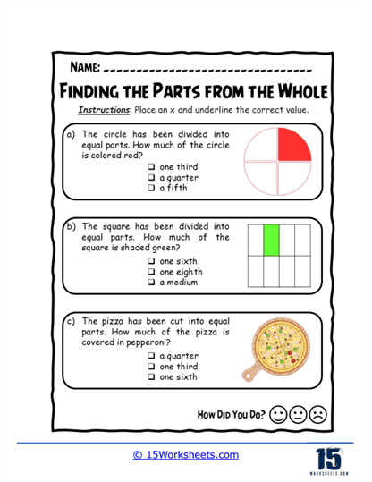 Shapes and Slices Worksheet