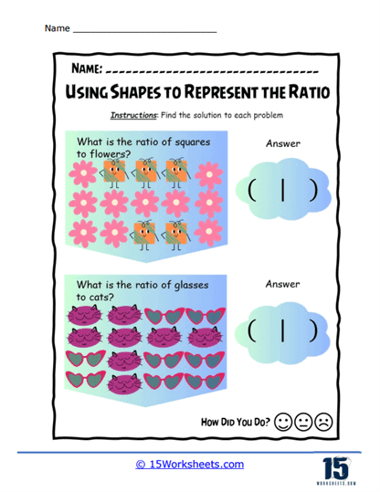 Flower Fractions Worksheet