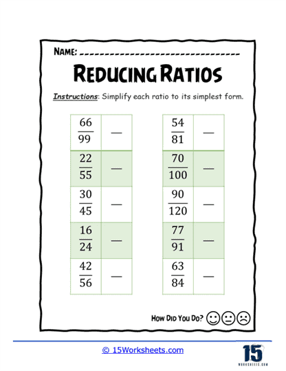 Fraction Fixer Worksheet