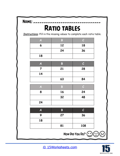 Grey-Scale Ratio Grid Worksheet