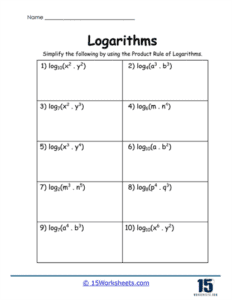 Logarithms Worksheets - 15 Worksheets.com