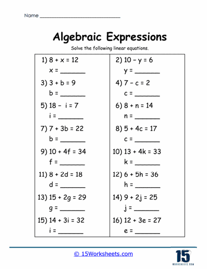 Equation Explorer Worksheet