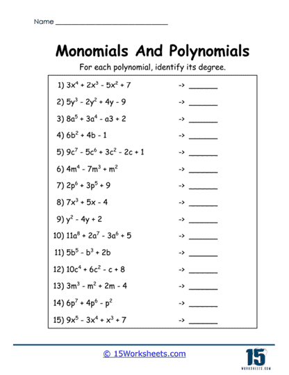 Degree Decoder Worksheet