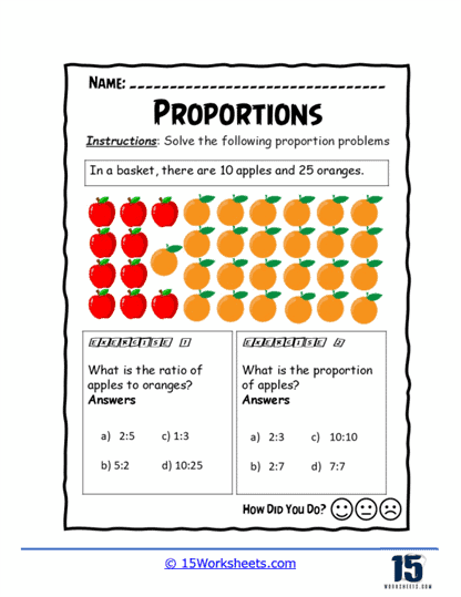 Apple Orange Count Worksheet