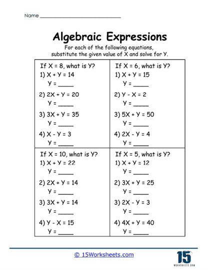 Solve & Swap Worksheet