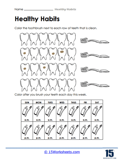 Clean Teeth Worksheet