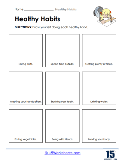 Habits Art Worksheet