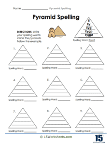 Pyramid Spelling Worksheets 15 Worksheets com Pyramid Spelling Worksheets 15 Worksheets com