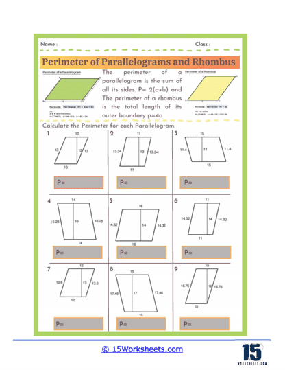 Perimeter Pandemonium Worksheet