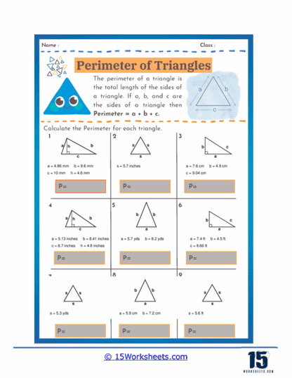Triangle Trail Worksheet