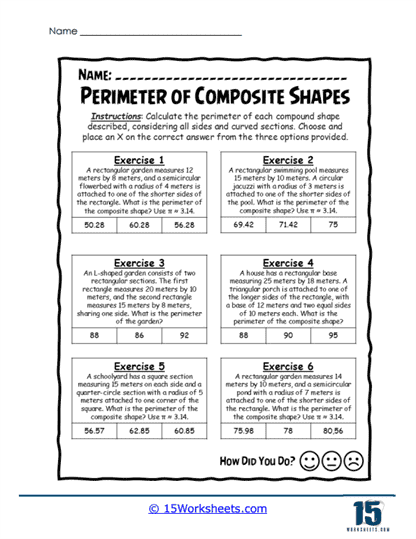 Compound Perimeters Worksheet