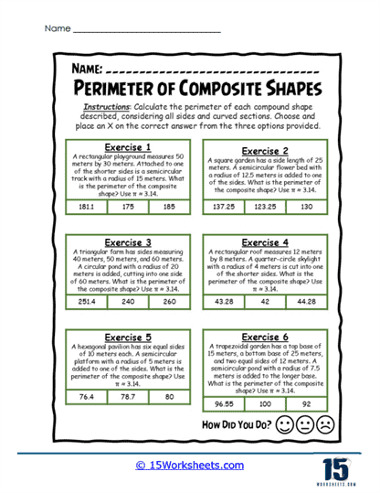 Park Perimeters Worksheet