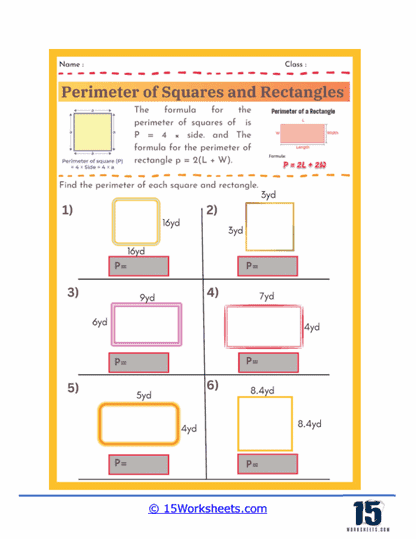 Perimeter Party Extravaganza Worksheet
