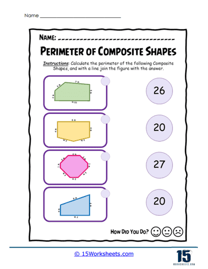 Perimeter Match-Up Worksheet