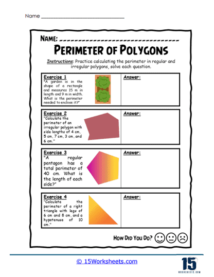 Mixed Polygons Worksheet