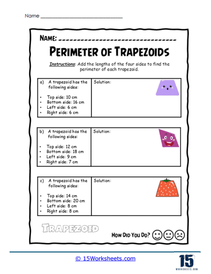 Shape Summation Worksheet