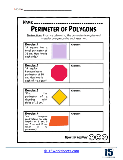 Finding Missing Sides Worksheet