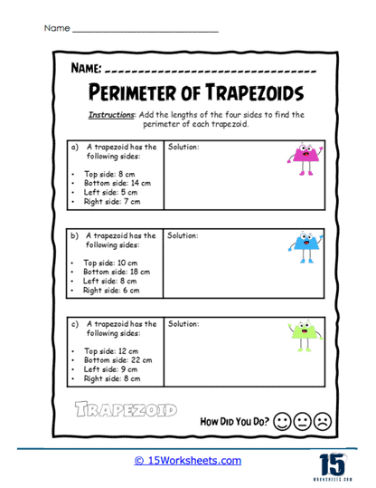 Trapezoid Challenge Worksheet