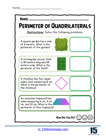Perimeter Problems Worksheet
