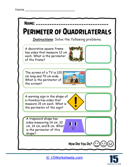 Practical Perimeters Worksheet