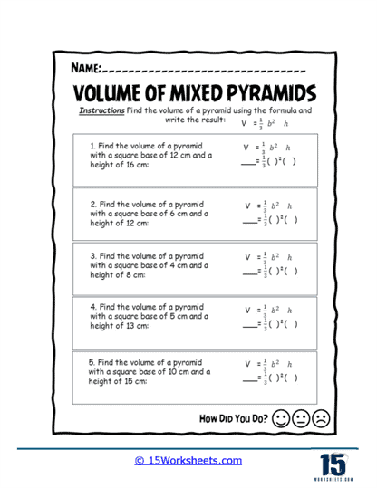 Pyramid Puzzle Worksheet