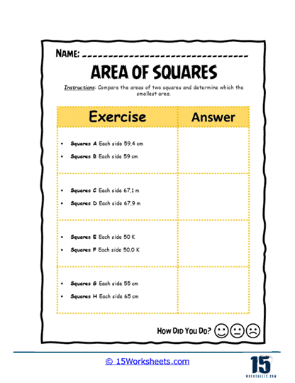 Measure & Compare Worksheet