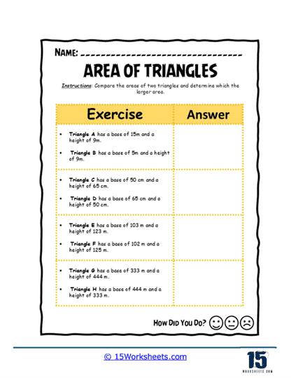 Triangle Showdown Worksheet
