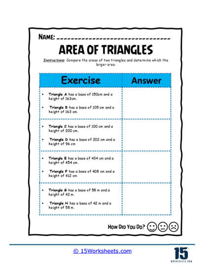 Triangle Battles Worksheet
