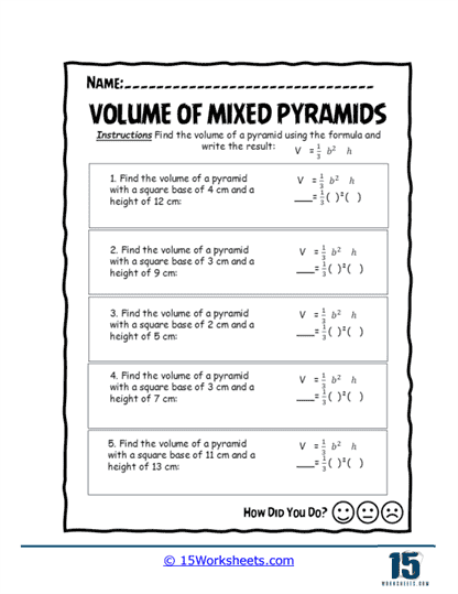 Volume Venture Worksheet