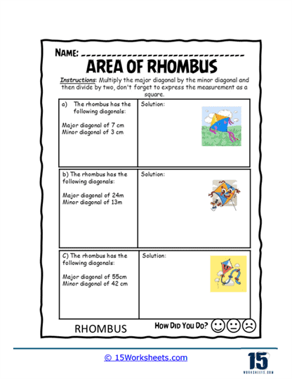 Rhombus Challenge Worksheet