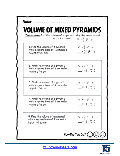 Math Pyramid Worksheet