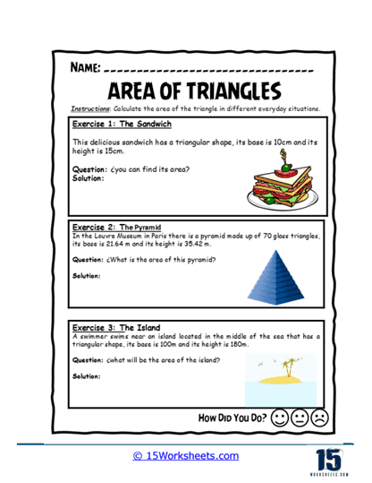 Real-Life Triangles Worksheet