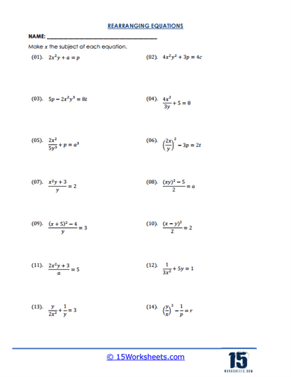 Power Puzzle Worksheet