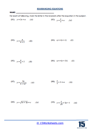 Formula Detective Worksheet