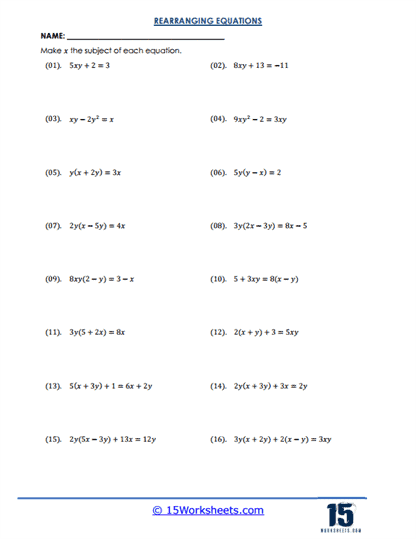 Expression Explorer Worksheet