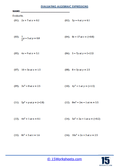 Equation Explorer Worksheet