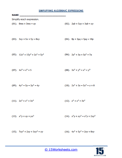 Expression Explorer Worksheet