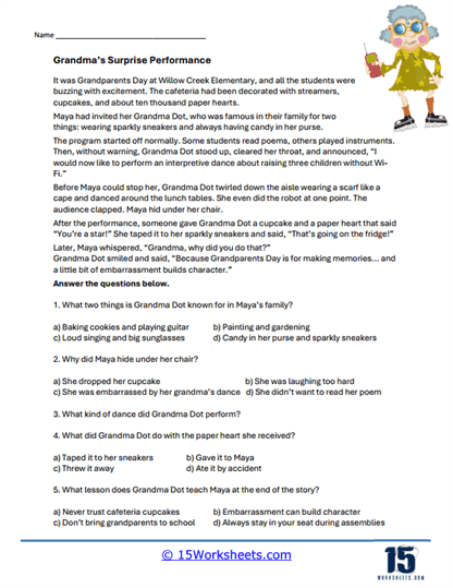 Grandma's Groove Worksheet