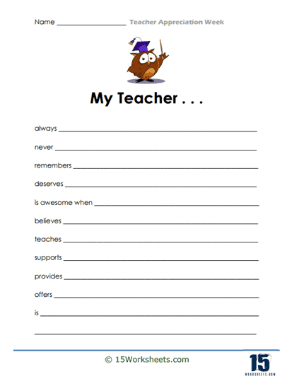 Owl Observations Worksheet