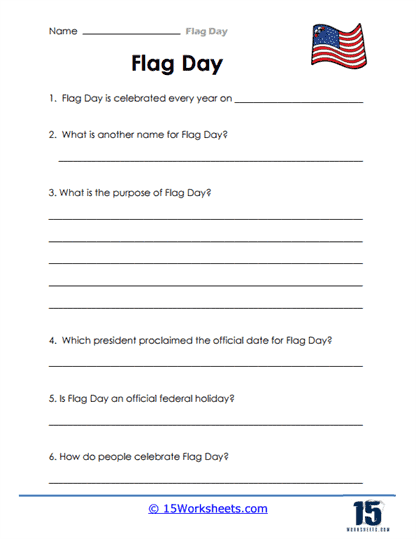 Flag Facts Worksheet