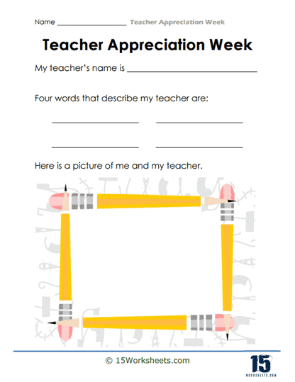 Word Portrait Worksheet