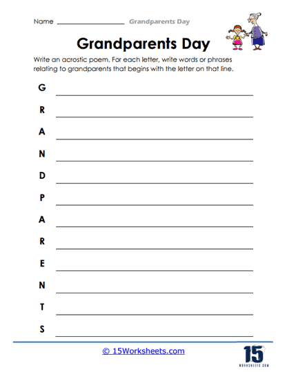 Poetic Tribute Worksheet