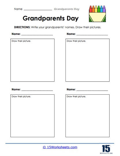 Family Portraits Worksheet
