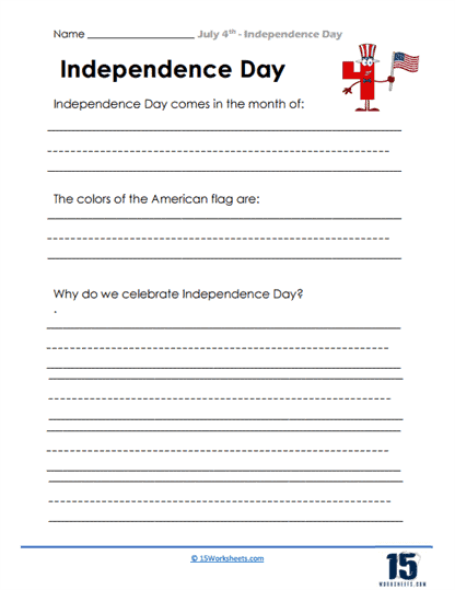 Firework Facts Worksheet